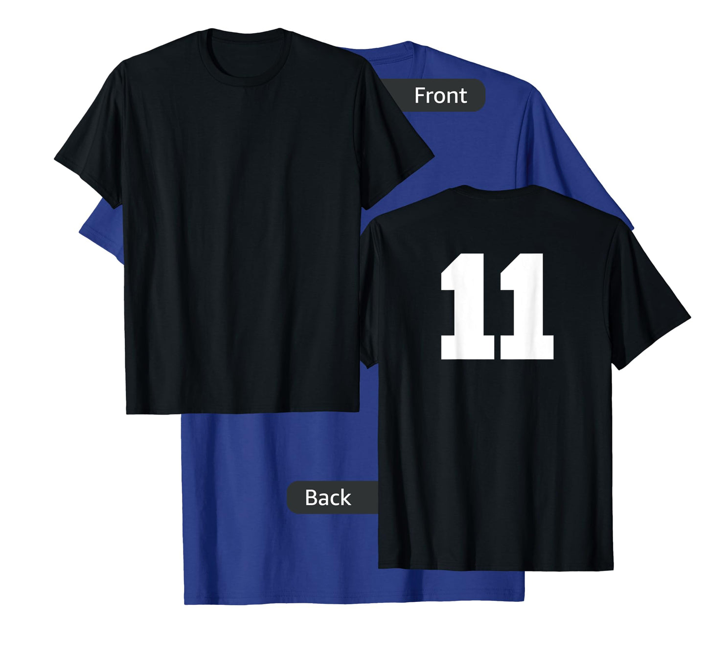 Number 11 Sports Jersey Player #11 Fan BACK PRINT Varsity T-Shirt