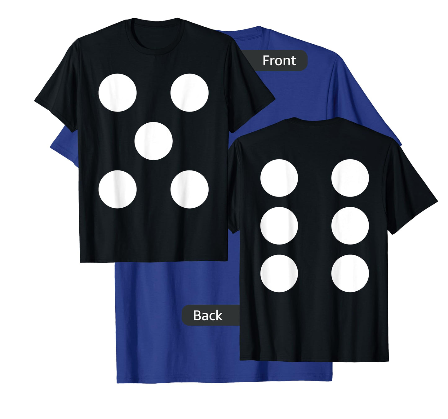 Dice Front 5 Back 6 Yo 11 2-Sided Halloween Costume Shirt