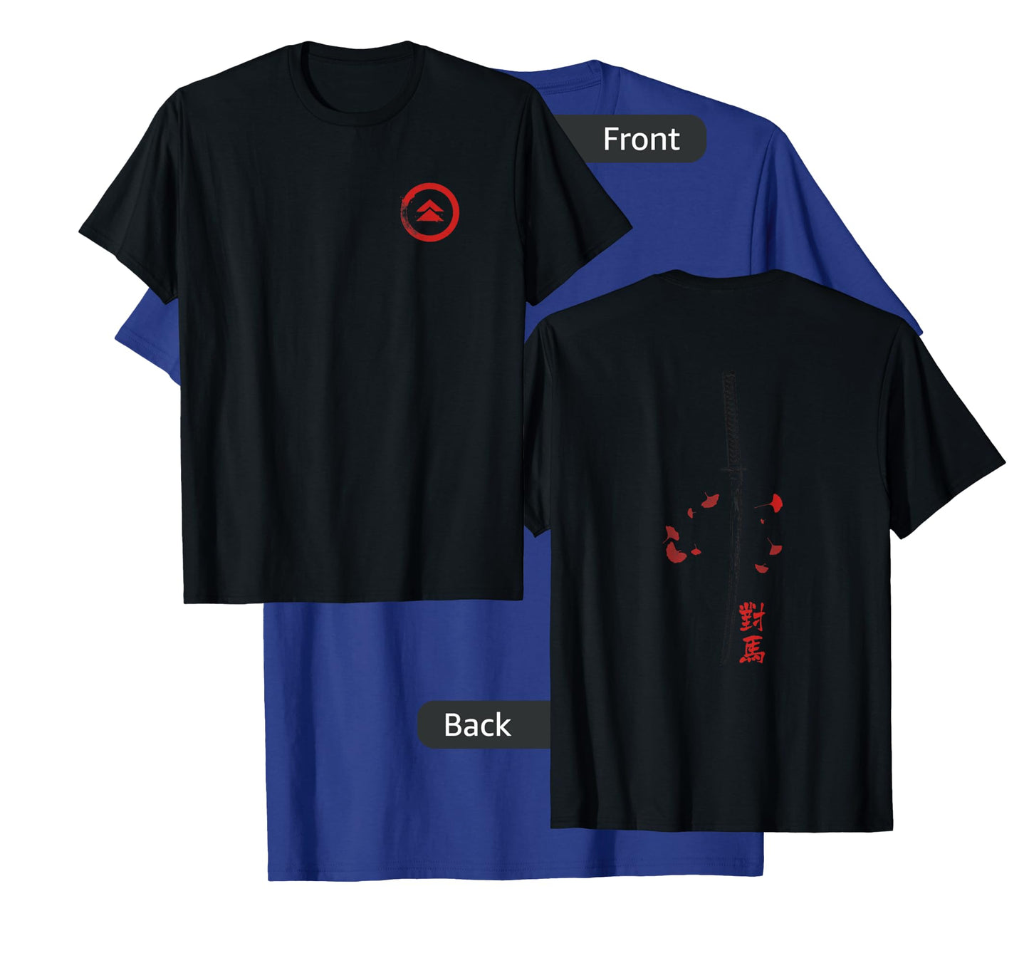 Ghost of Tsushima Front and Back Katana Leaves Video Game T-Shirt