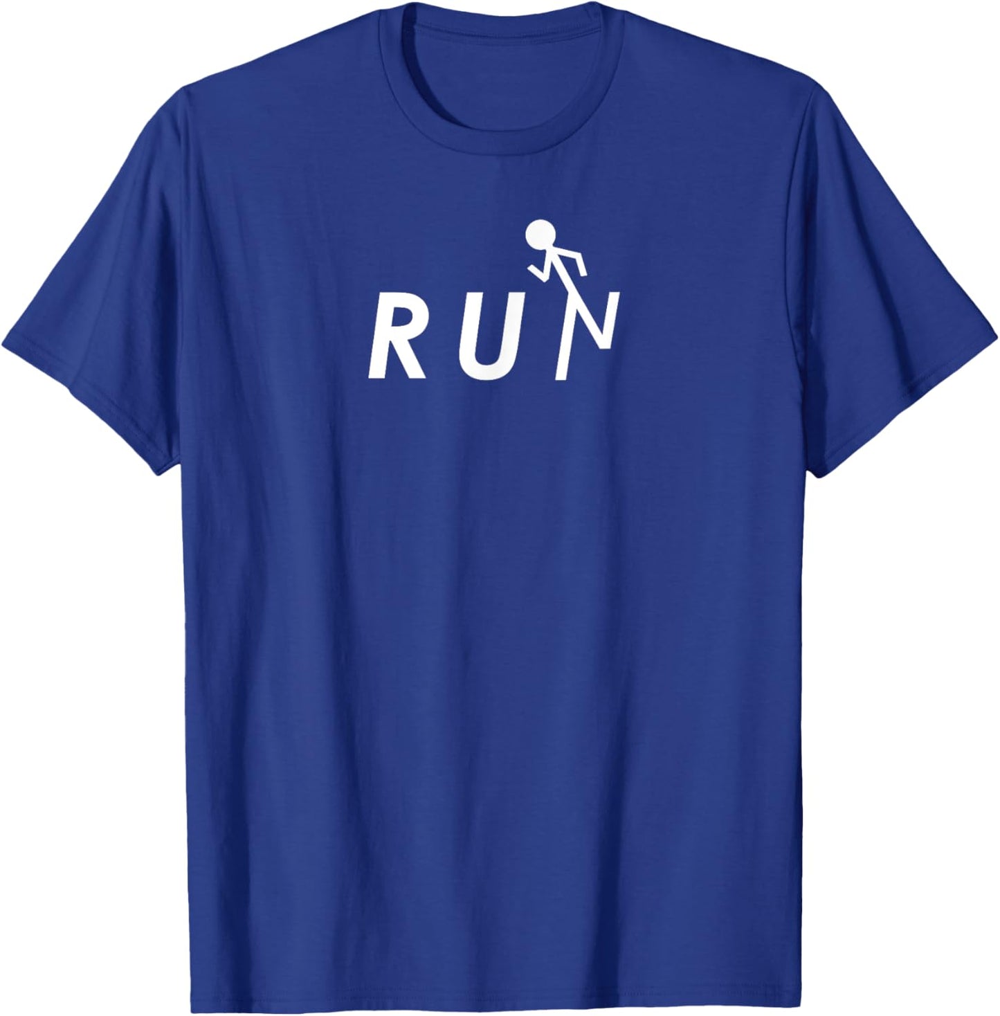 Run Stick Figur Runner Running Funny 5k Runners Marathon T-Shirt - T-Shirt | Royal