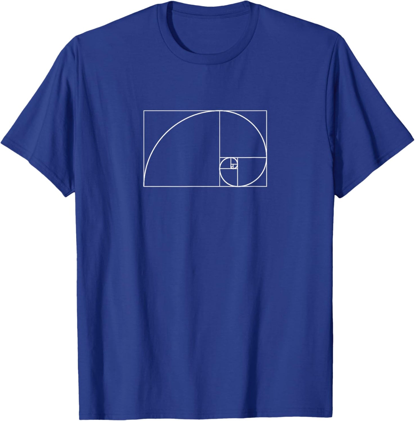 Cool Fibonacci Golden Spiral: Math Lover Geometric Shapes T-Shirt - T-Shirt | Royal