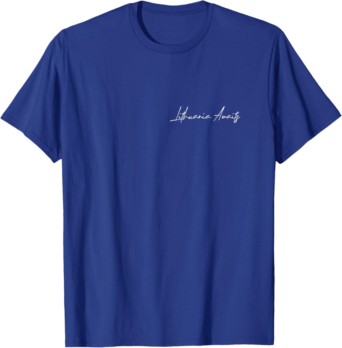 Lithuania Awaits - Lithuanian Left Chest Logo T-Shirt - T-Shirt | Royal