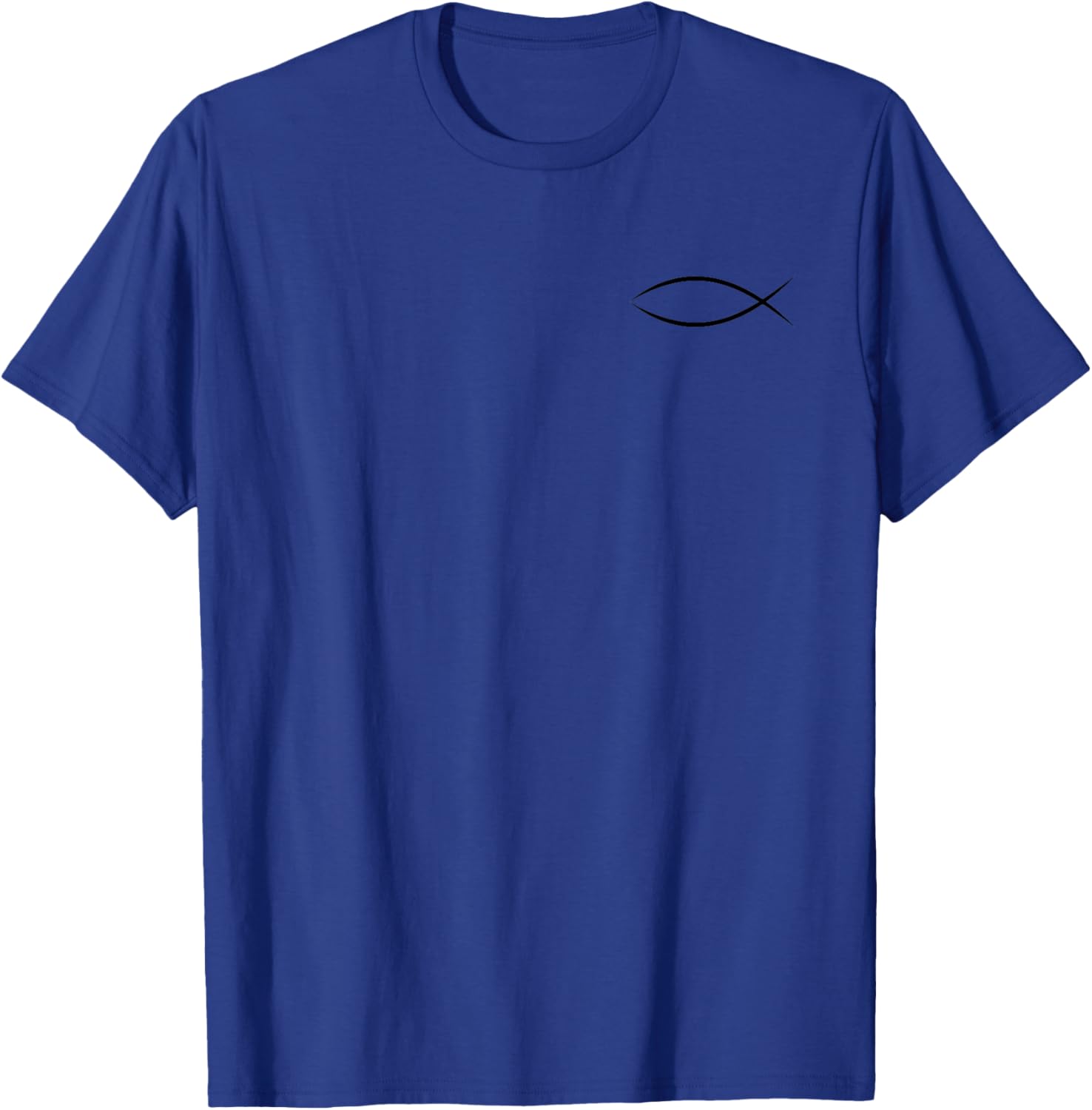 Ichthys Ichthus Jesus Fish Christian Symbol T-Shirt - T-Shirt | Royal