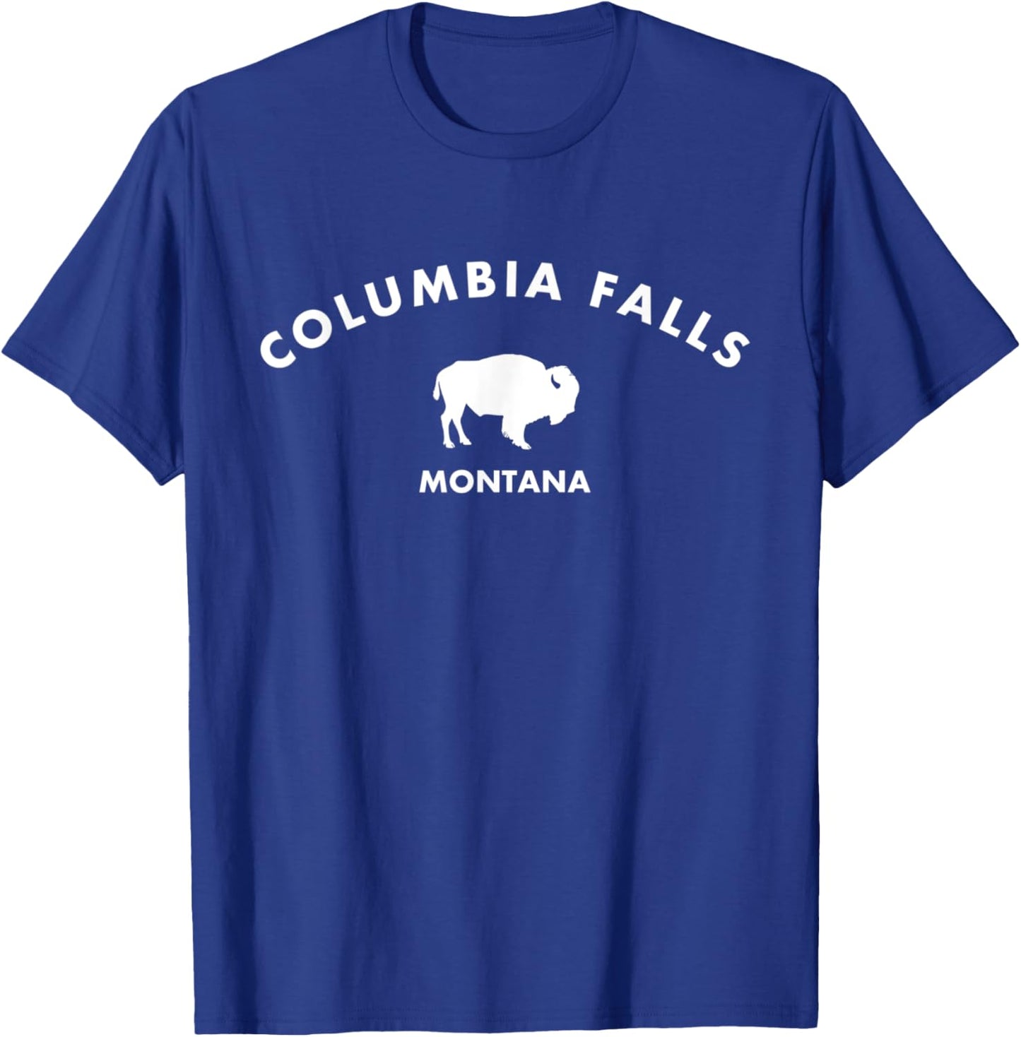 Columbia Falls Montana Buffalo - Big Sky Country Bison USA T-Shirt - T-Shirt | Royal