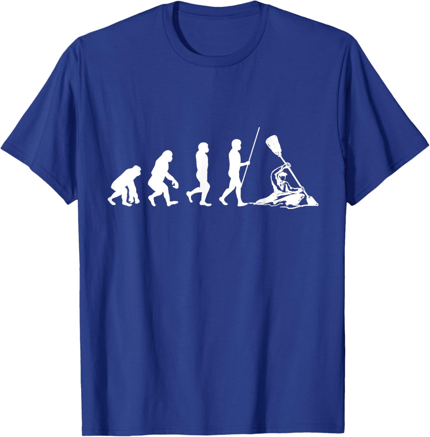 Rafter Evolution Rafting Whitewater River Outdoor Paddle T-Shirt - T-Shirt | Royal