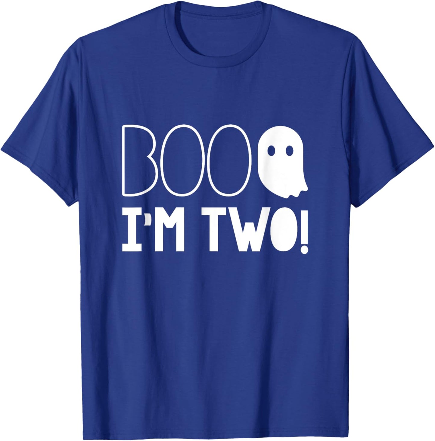 2nd Birthday Two Year Old Boo I'm Two! Halloween Ghost T-Shirt - T-Shirt | Royal