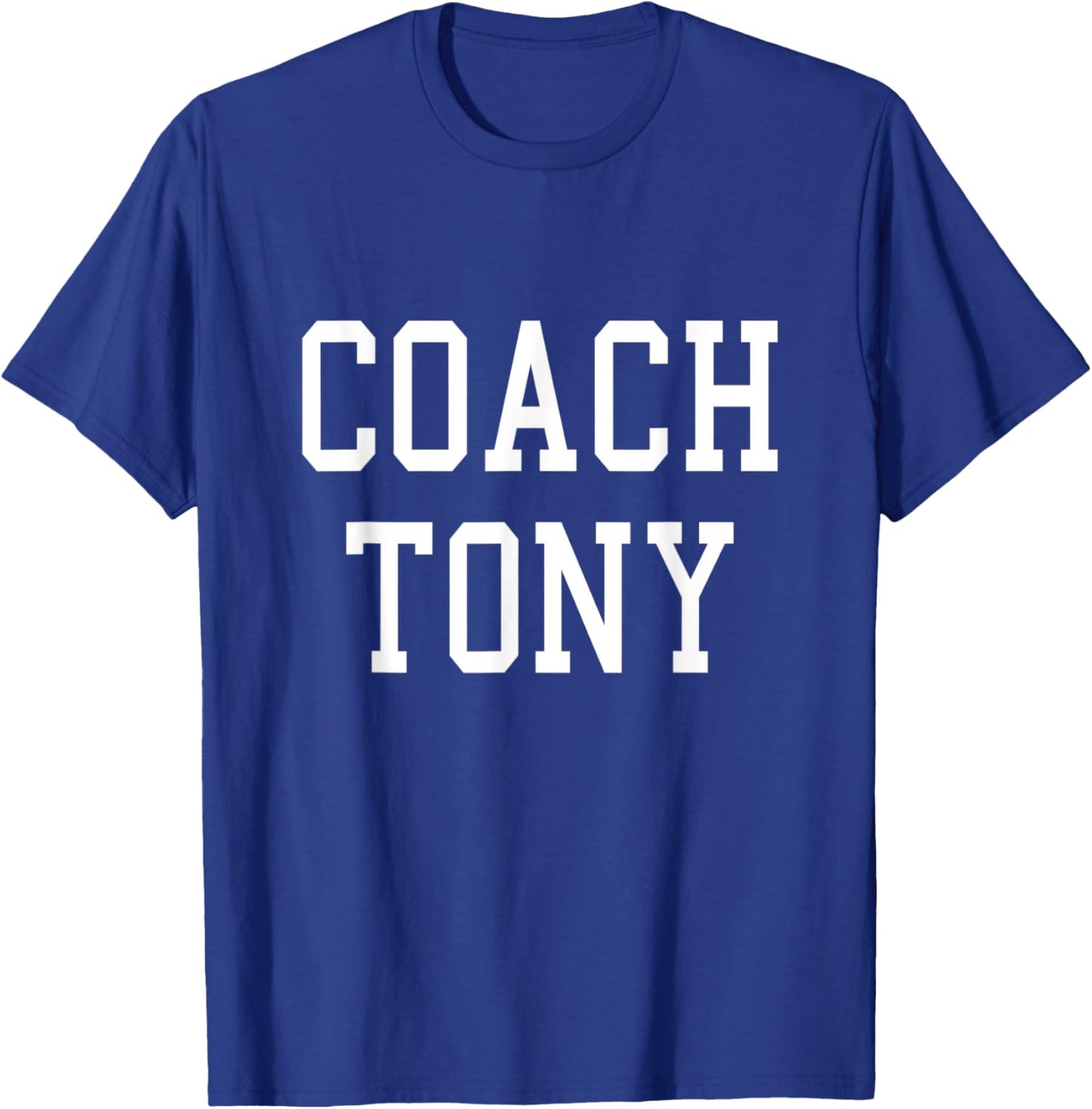 Coach Tony Custom Football Soccer Baseball Team T-Shirt - T-Shirt | Royal