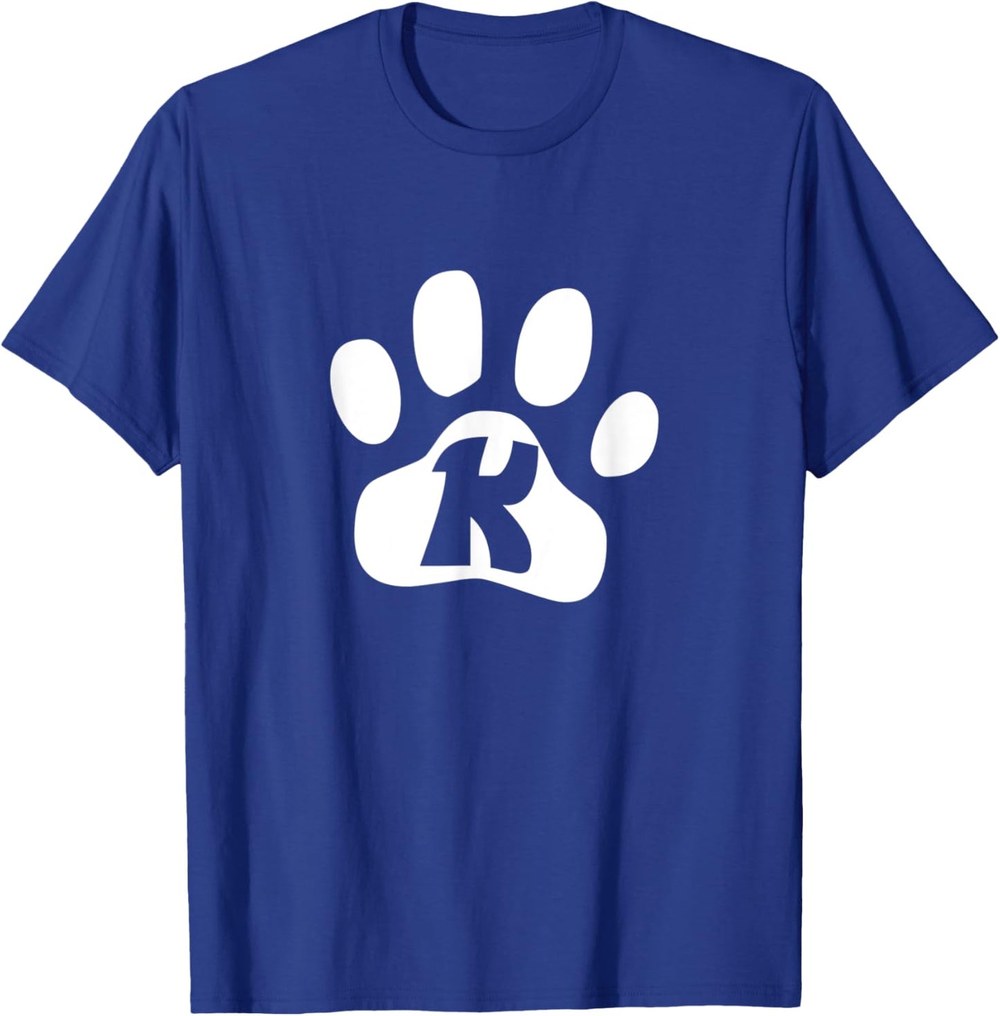 Letter K Dog Paw Alphabet Outfit For Dog Lovers Puppy Women Kids T-Shirt - T-Shirt | Royal