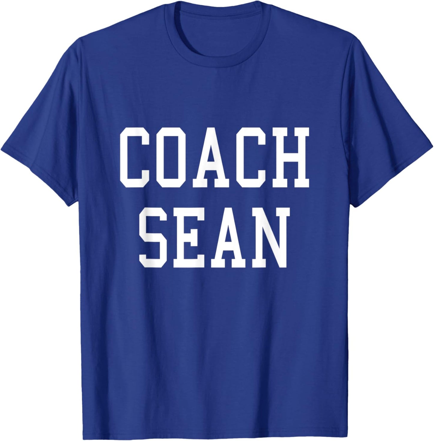 Coach Sean Custom Football Soccer Baseball Team T-Shirt - T-Shirt | Royal