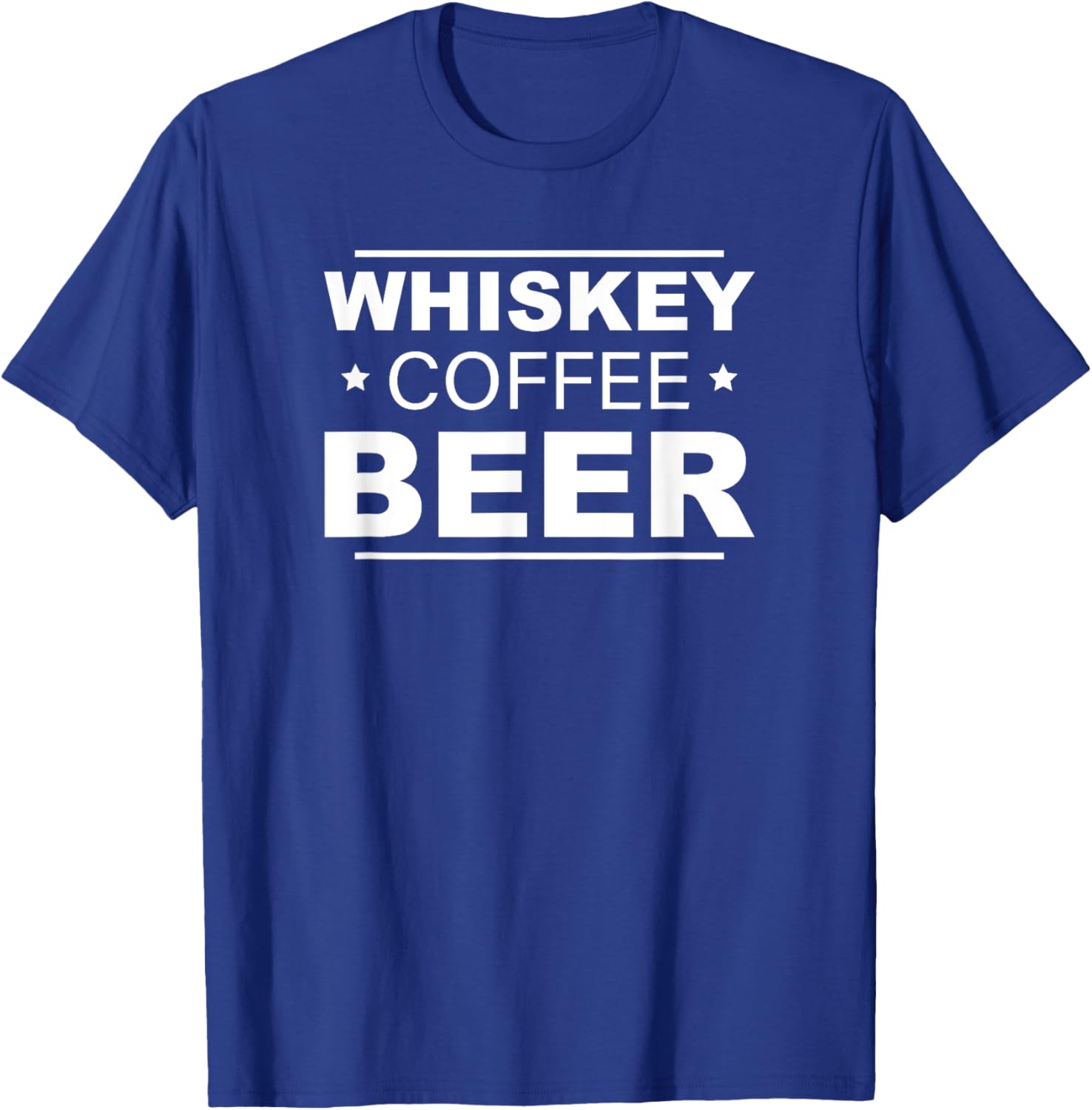 Whiskey Coffee Beer T-Shirt - T-Shirt | Royal