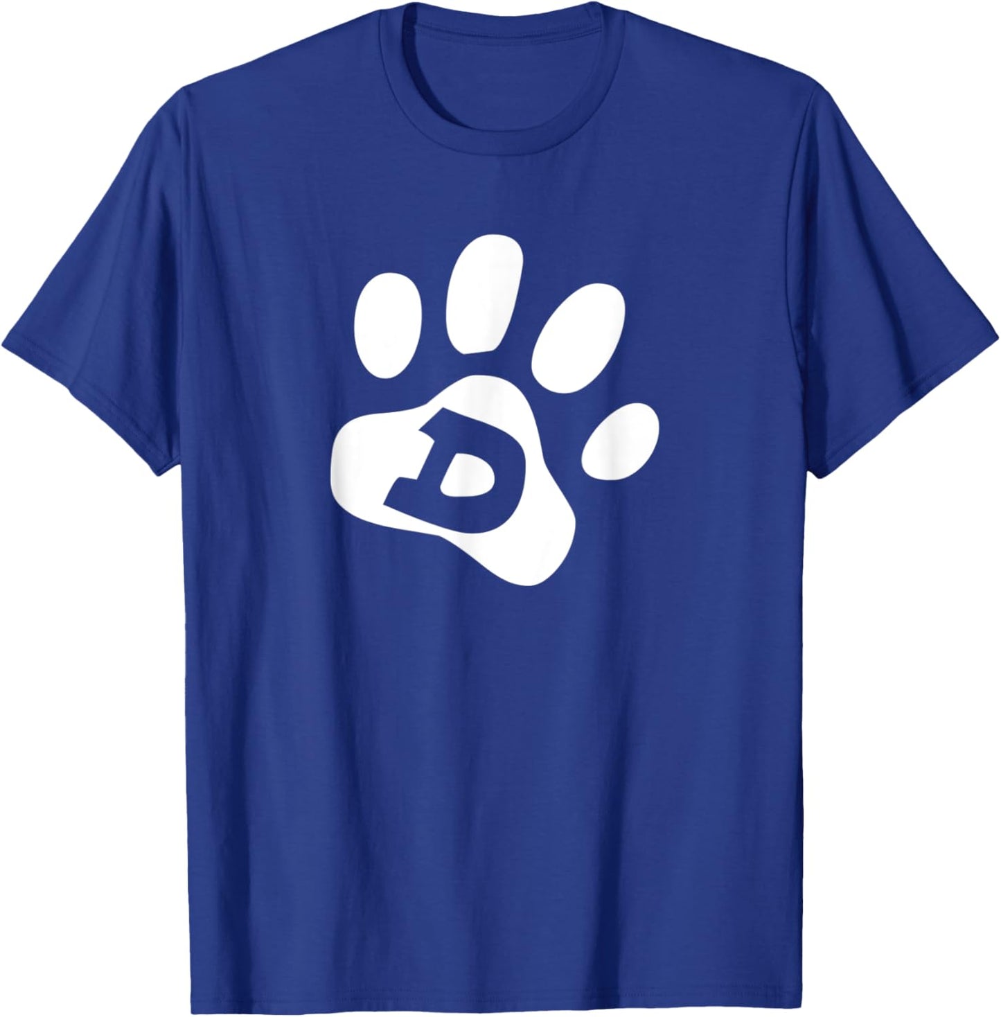 Letter D Dog Paw Alphabet Outfit For Dog Lovers Puppy T-Shirt - T-Shirt | Royal