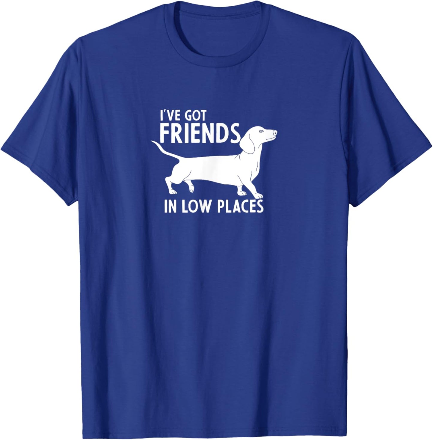 Dachshund I've Got Friends in Low Places Cute Dog Lover T-Shirt - T-Shirt | Royal