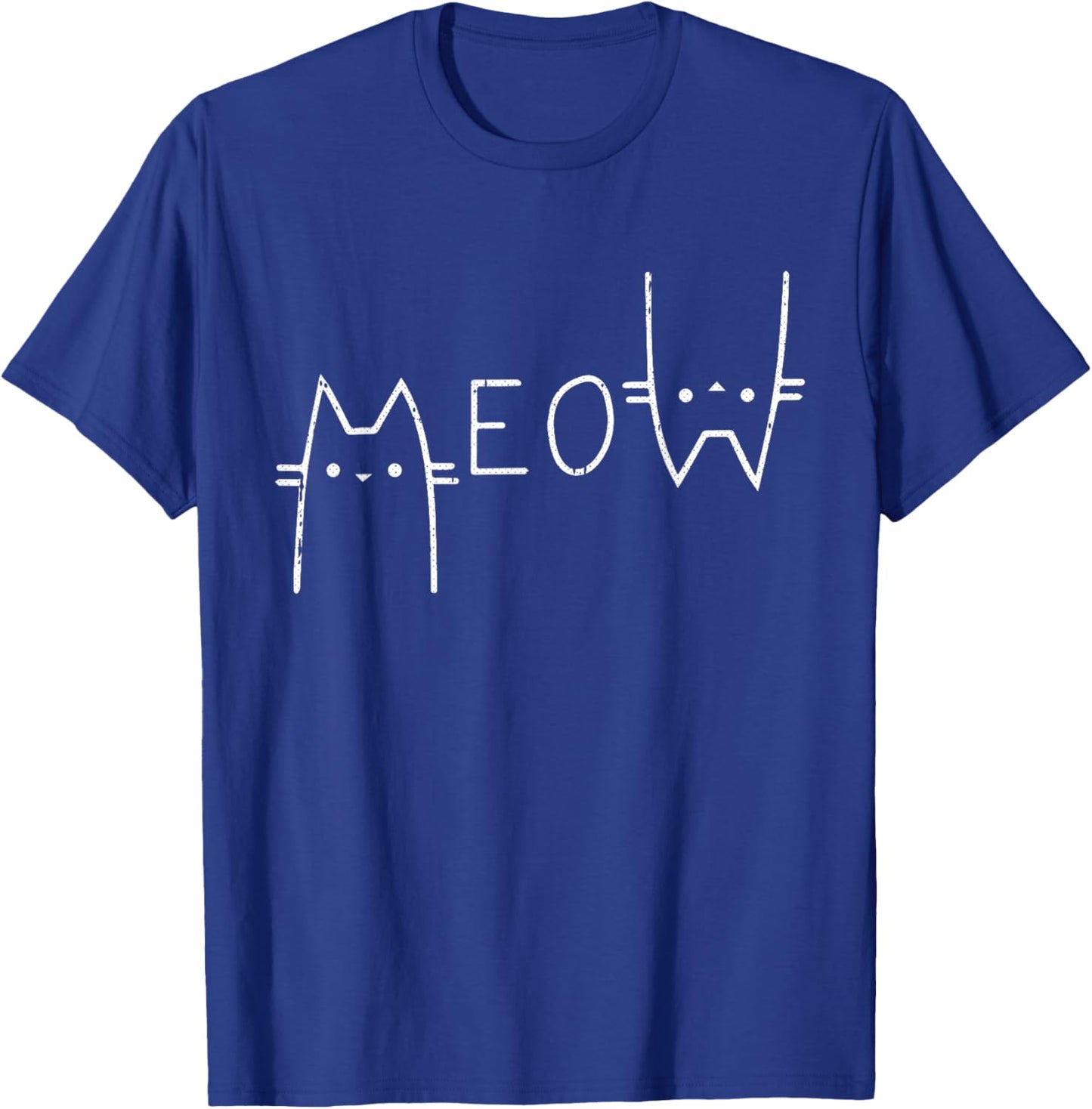Meow Cat Lazy Halloween Costume Kawaii Kitten Kitty T-Shirt - T-Shirt | Royal