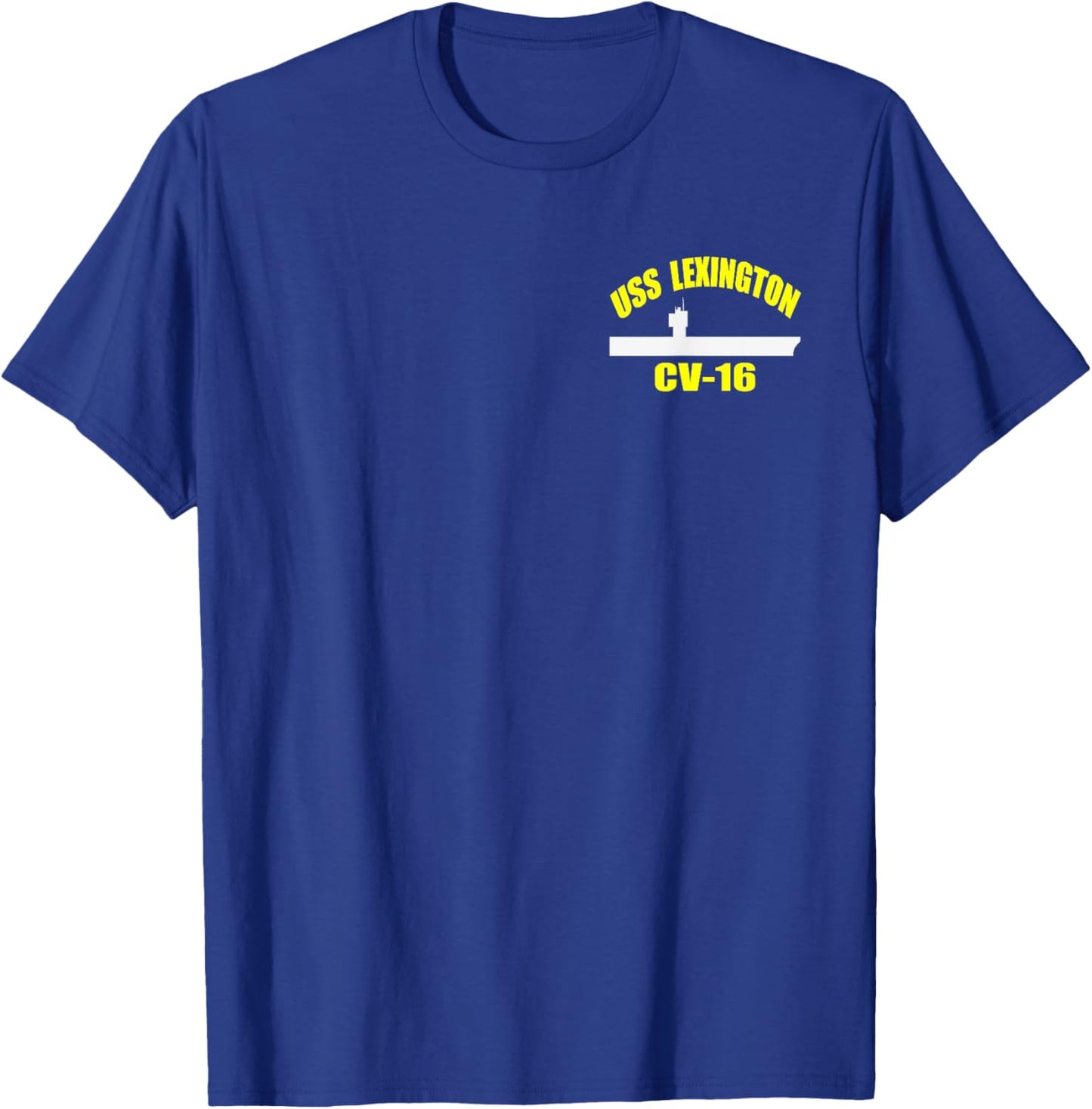 USS Lexington CV-16 WW2 Aircraft Carrier Veteran Father Day T-Shirt - T-Shirt | Royal