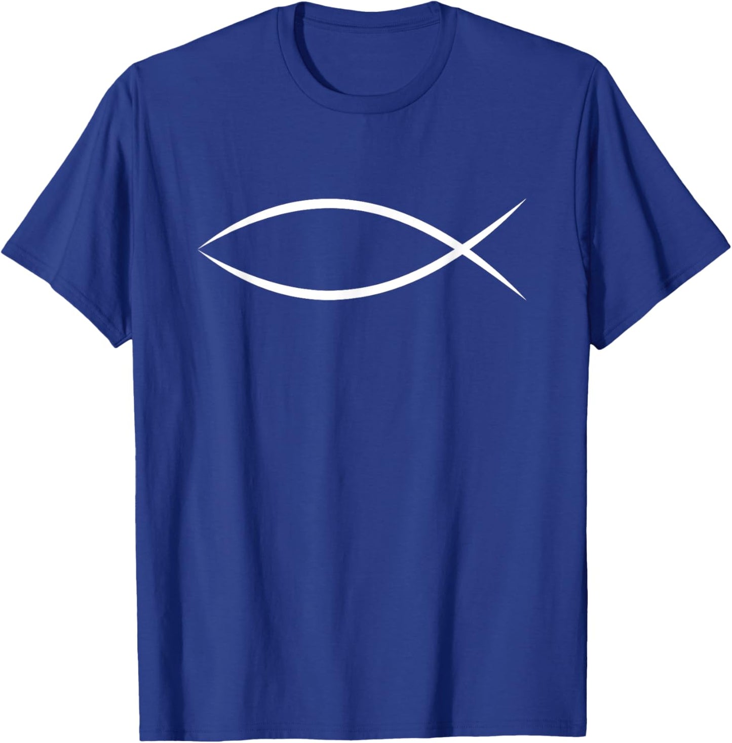 Ichthys Ichthus Jesus Fish Christian Symbol T-Shirt - T-Shirt | Royal