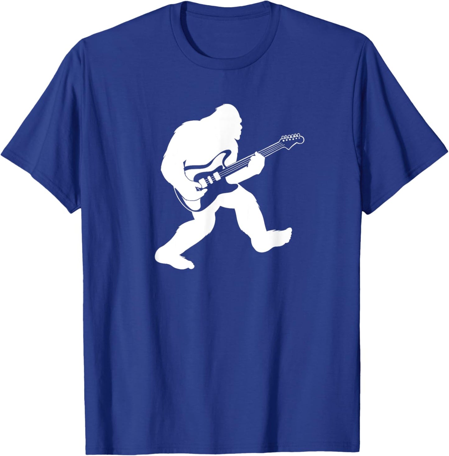 Bigfoot playing electric guitar T-Shirt - T-Shirt | Royal