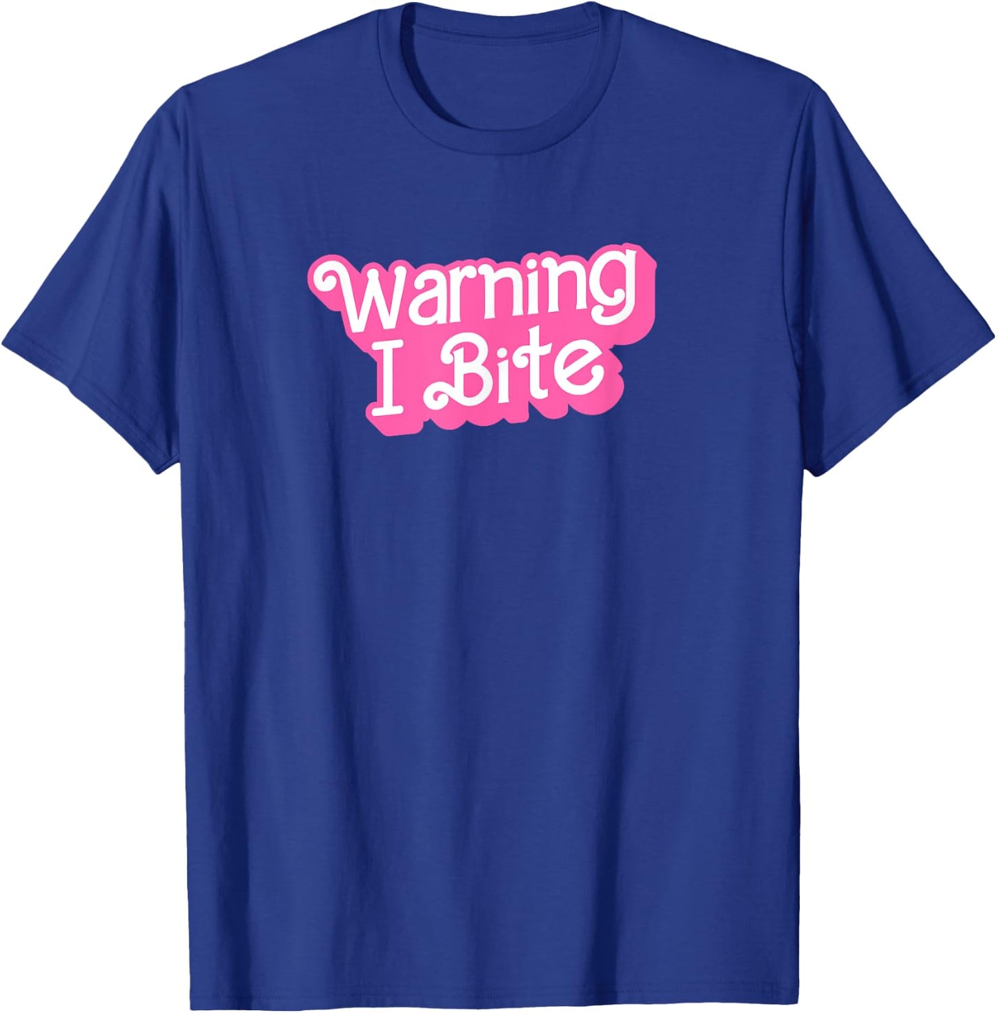 Warning I Bite , Small, Black T-Shirt - T-Shirt | Royal
