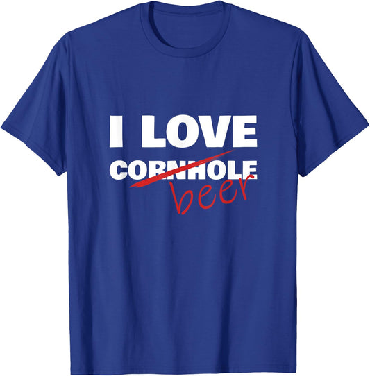 Funny Cornhole - I Love Cornhole - Beer - Cornhole T-Shirt - T-Shirt | Royal
