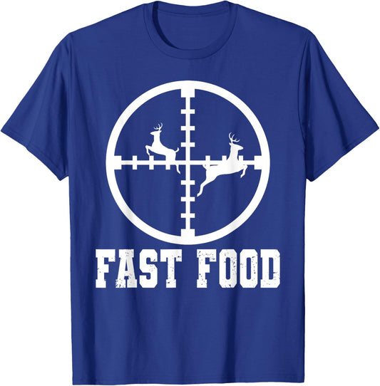 Deer Hunter Funny Fast Food Hunting Gift T-Shirt - T-Shirt | Royal