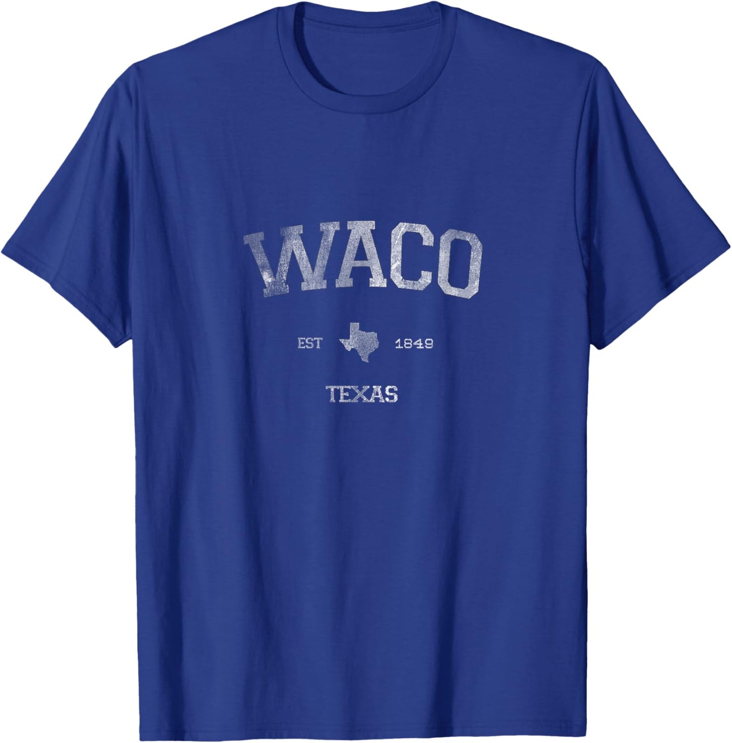 Classic Waco Texas TX State Vintage Sports Style T-Shirt - T-Shirt | Royal