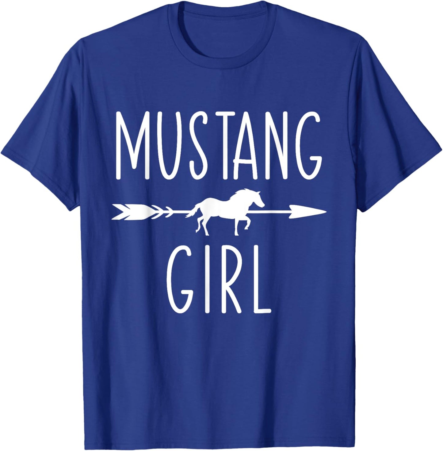 Equestrian Mustang Horse Girl Horses Lover Riding Racing T-Shirt - T-Shirt | Royal