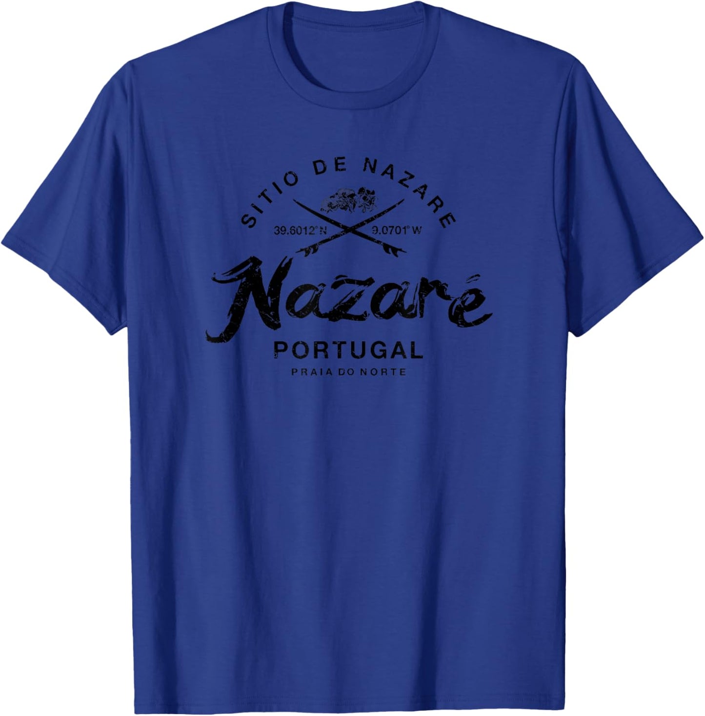 Nazare Portugal Vintage Surfing T-Shirt - T-Shirt | Royal