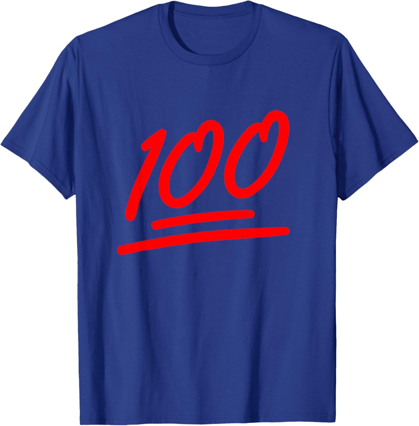 100 Emote Funny 100 Emoticon Art Cool Fun 100 Days of School T-Shirt - T-Shirt | Royal