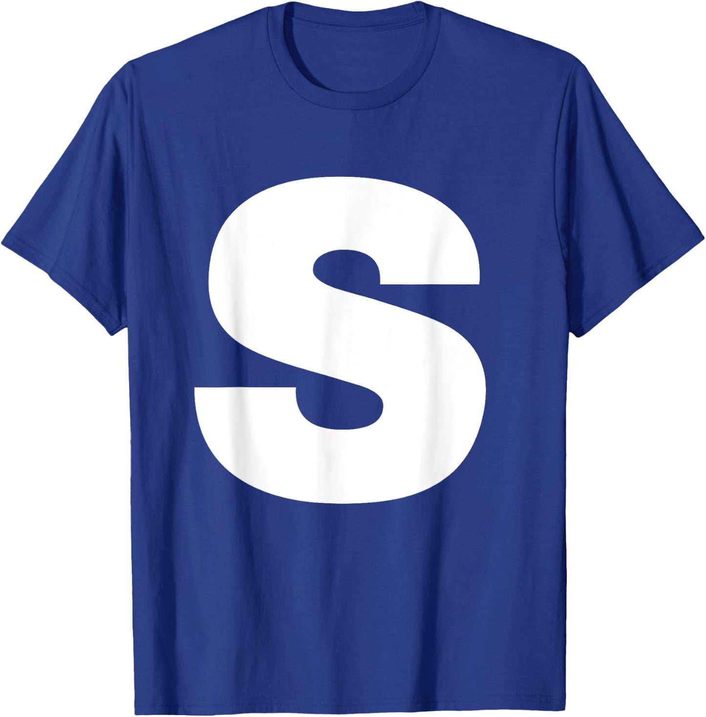 Letter S Capital Alphabet S Monogram Initial Name Birthday T-Shirt - T-Shirt | Royal