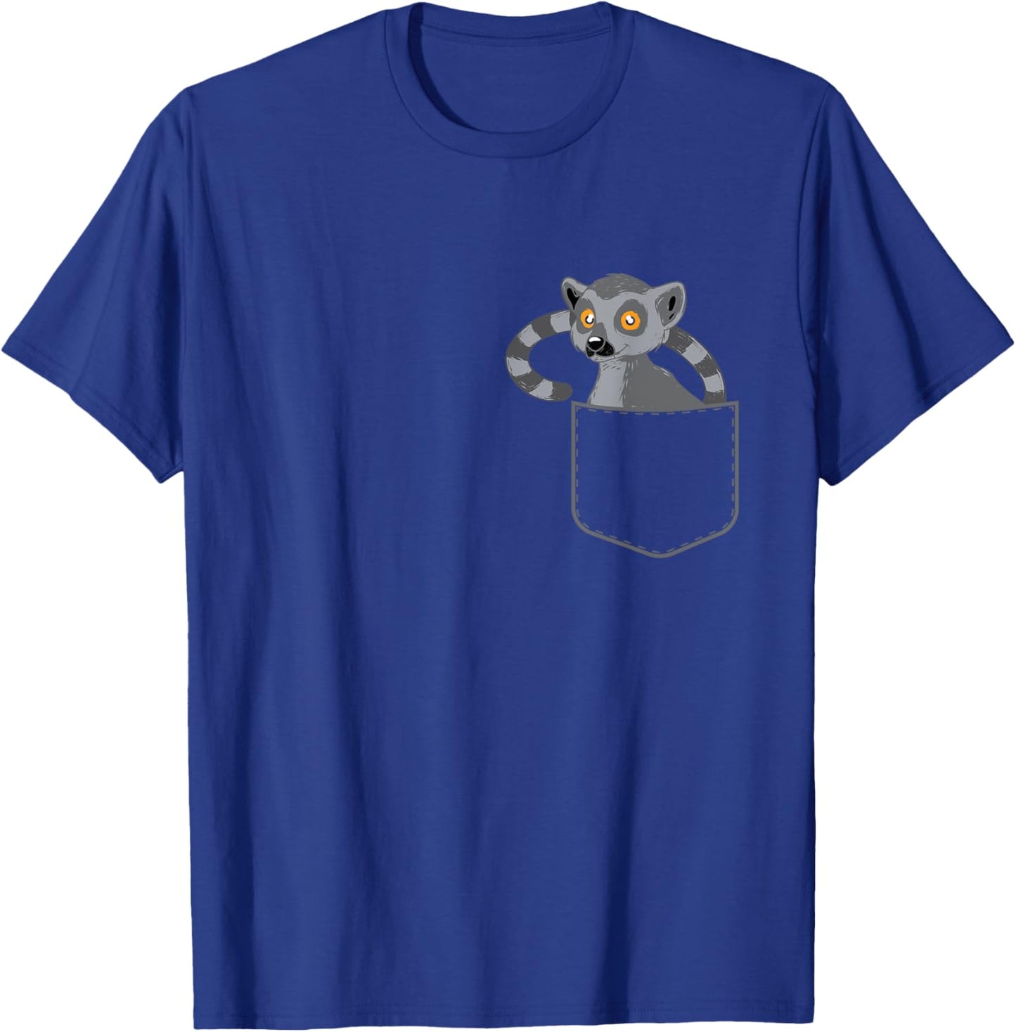 Lemur Pocket - Animal Researcher Zookeeper Lemur Lover T-Shirt - T-Shirt | Royal