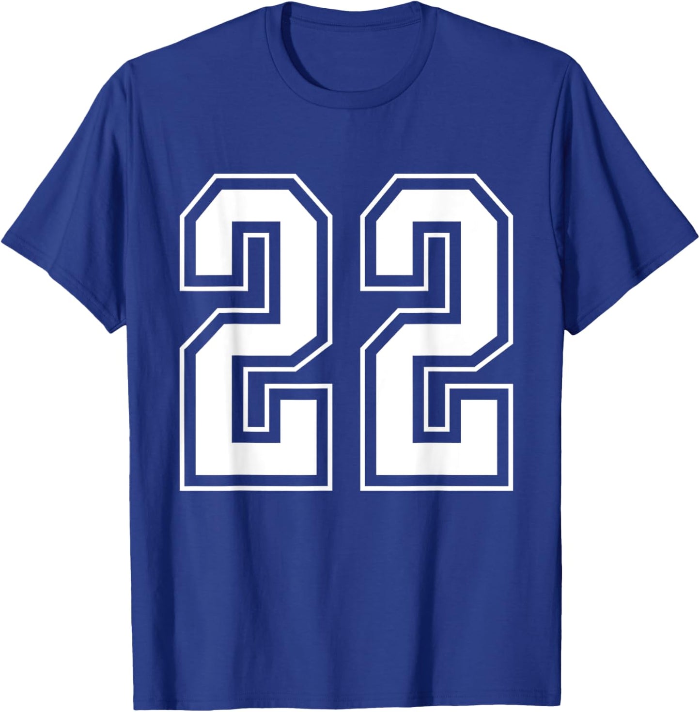 Varsity Jersey Number 22 T-Shirt - T-Shirt | Royal
