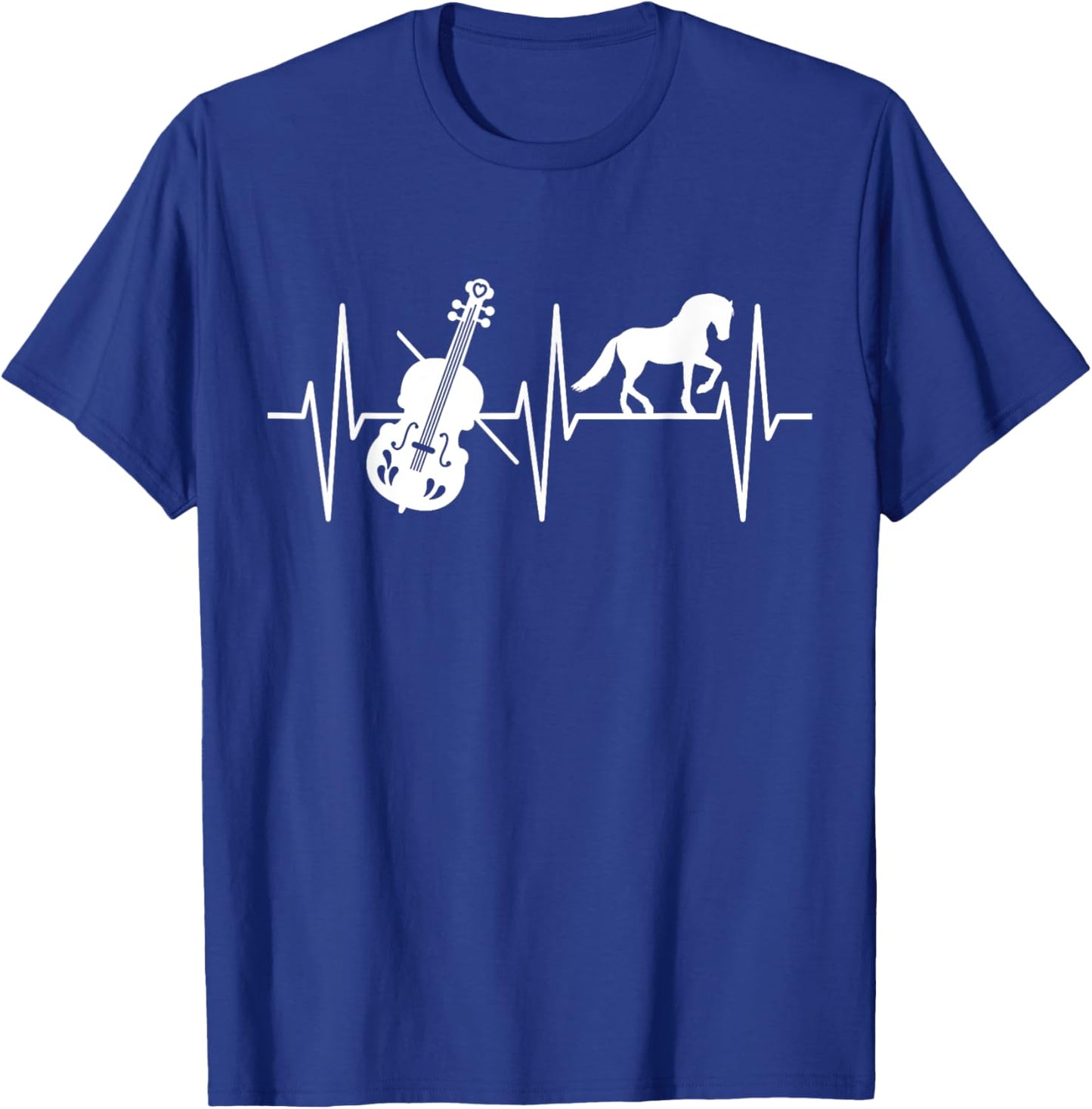 Violin Shirt Funny Horse Lover Classical Music Violinist T-Shirt - T-Shirt | Royal