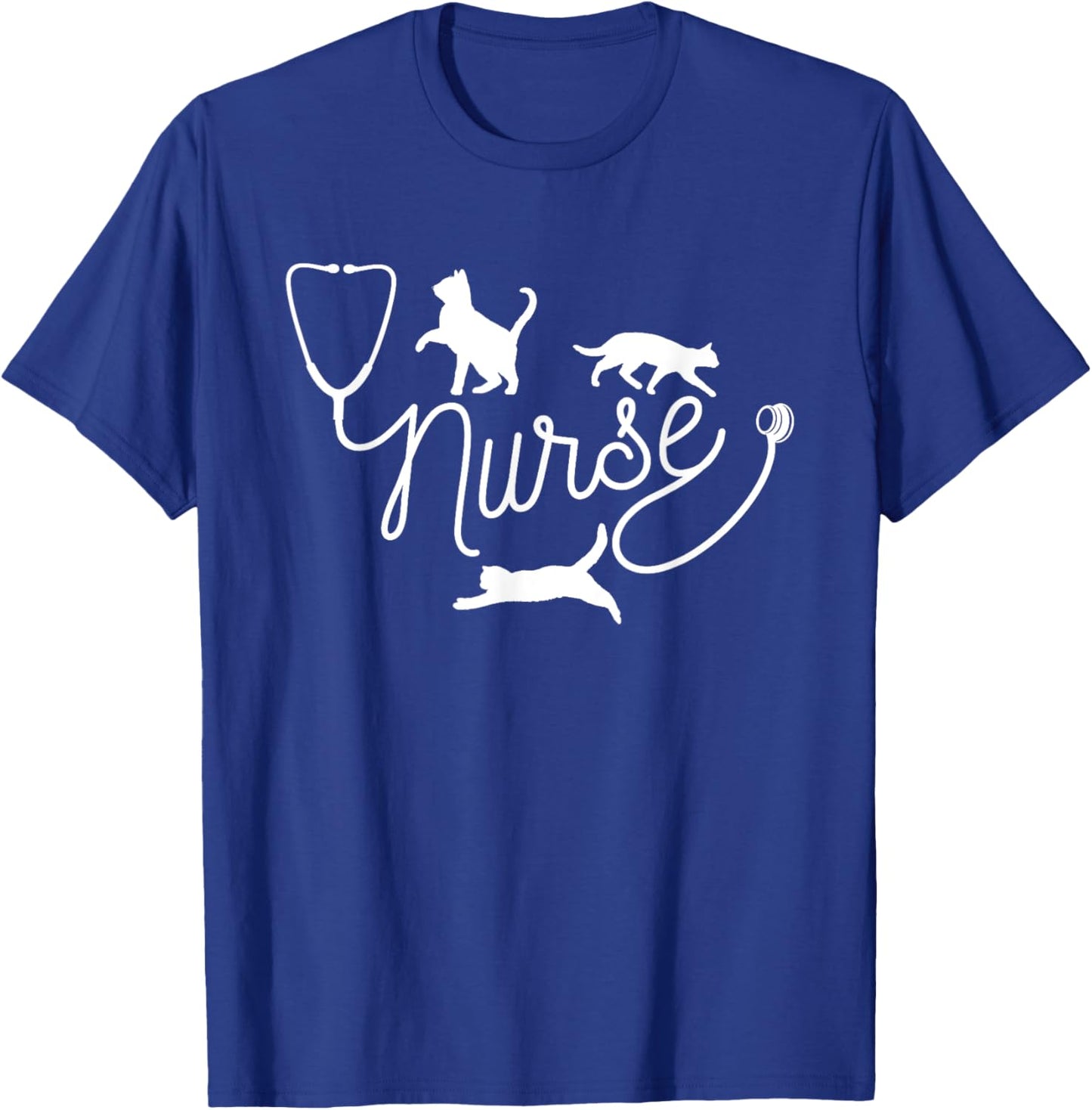 Nurse Cat Mom - RN Nurse and Cat Lovers T-Shirt - T-Shirt | Royal