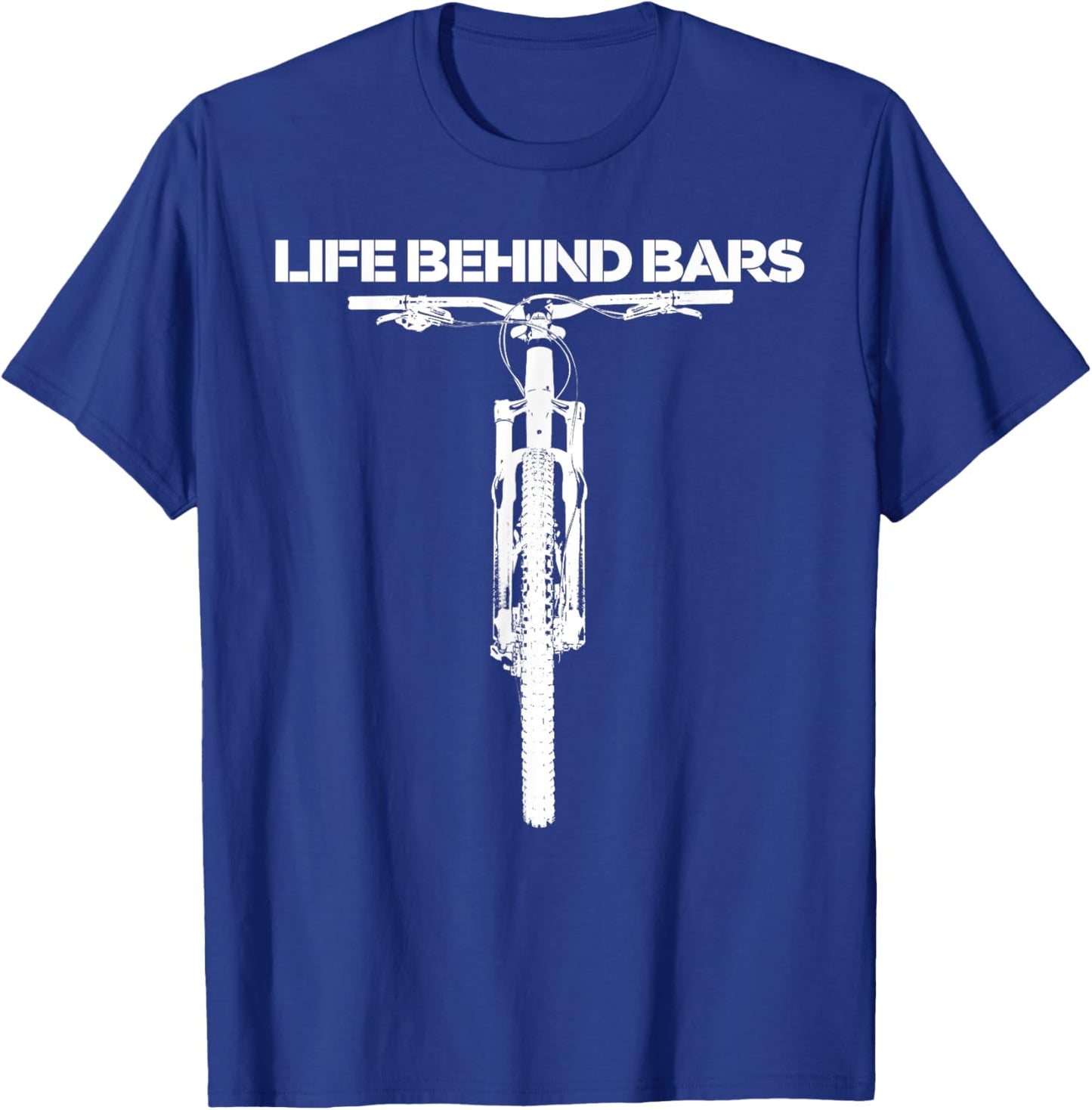 Life Behind Bars Funny MTB Mountain Biking T-Shirt - T-Shirt | Royal