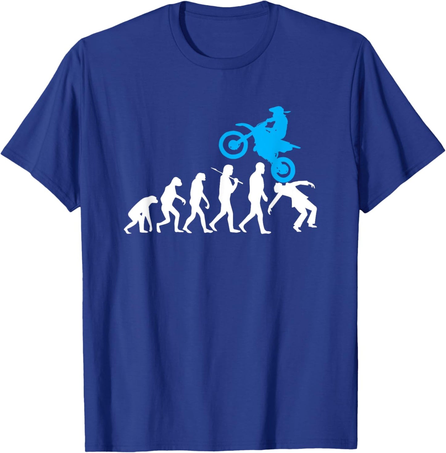 Funny Dirt Bike Evolution Braap MX Motocross Rider Boys T-Shirt - T-Shirt | Royal