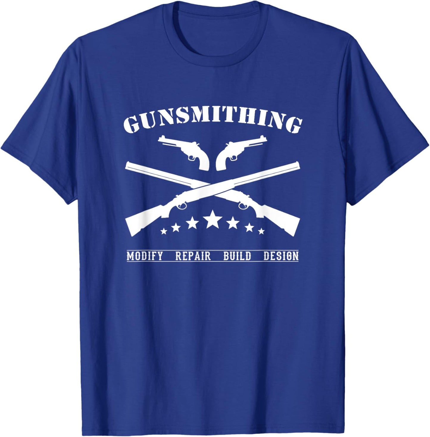 Gunsmithing Gun Engraver Custom Gun Builder Gunsmith T-Shirt - T-Shirt | Royal