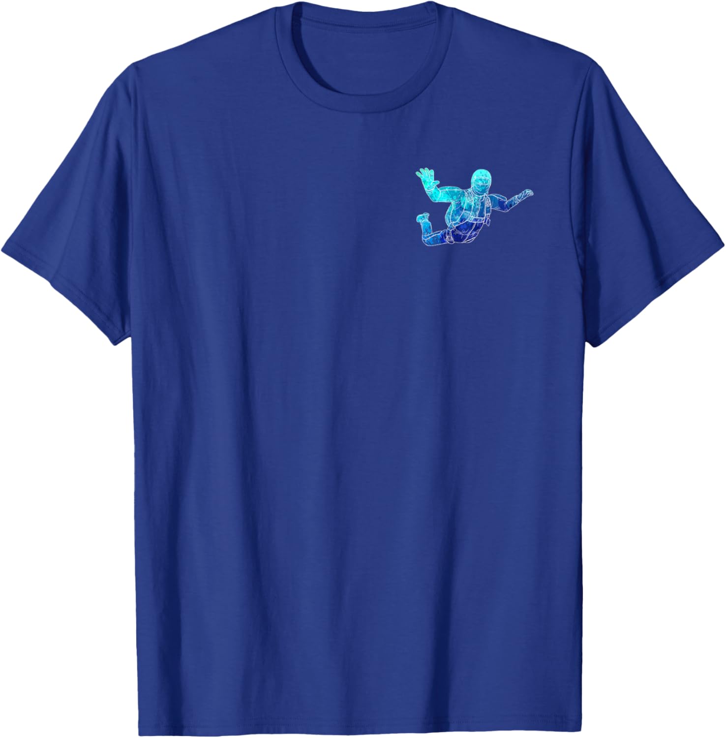 Skydiver Parachute Wingsuit & Wind Tunnel Jumping Free Fall T-Shirt - T-Shirt | Royal