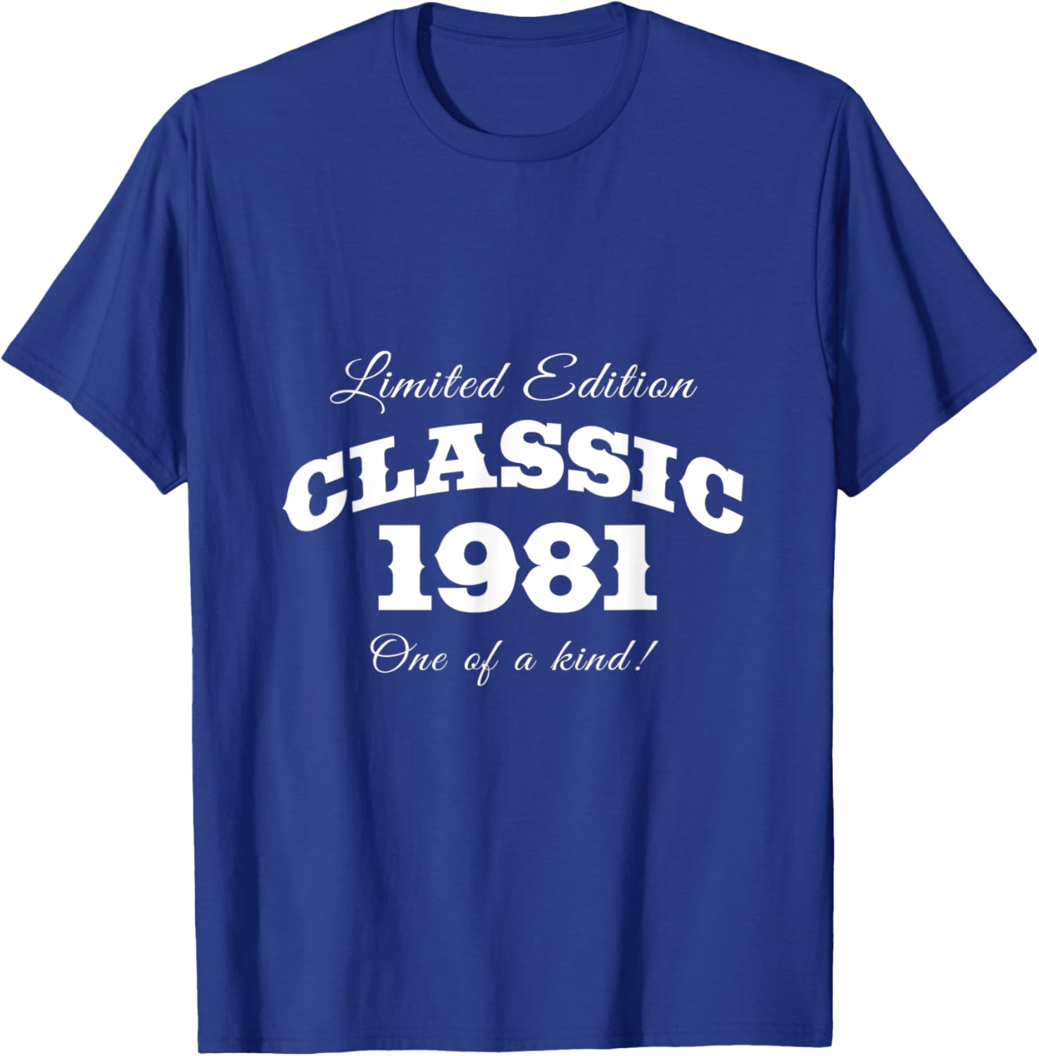 1981 And Birthday T-Shirt - T-Shirt | Royal
