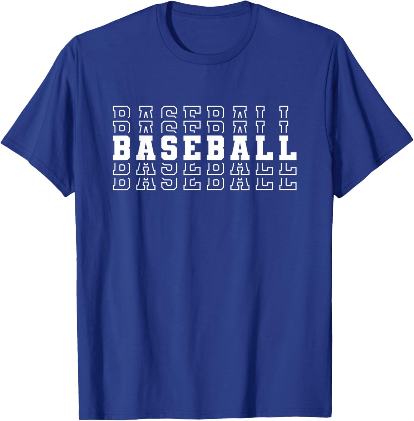 Baseball Stacked Big League Graphic T-Shirt - T-Shirt | Royal
