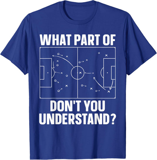 Cool Soccer Art Women Football Sport Soccer Coach T-Shirt - T-Shirt | Royal
