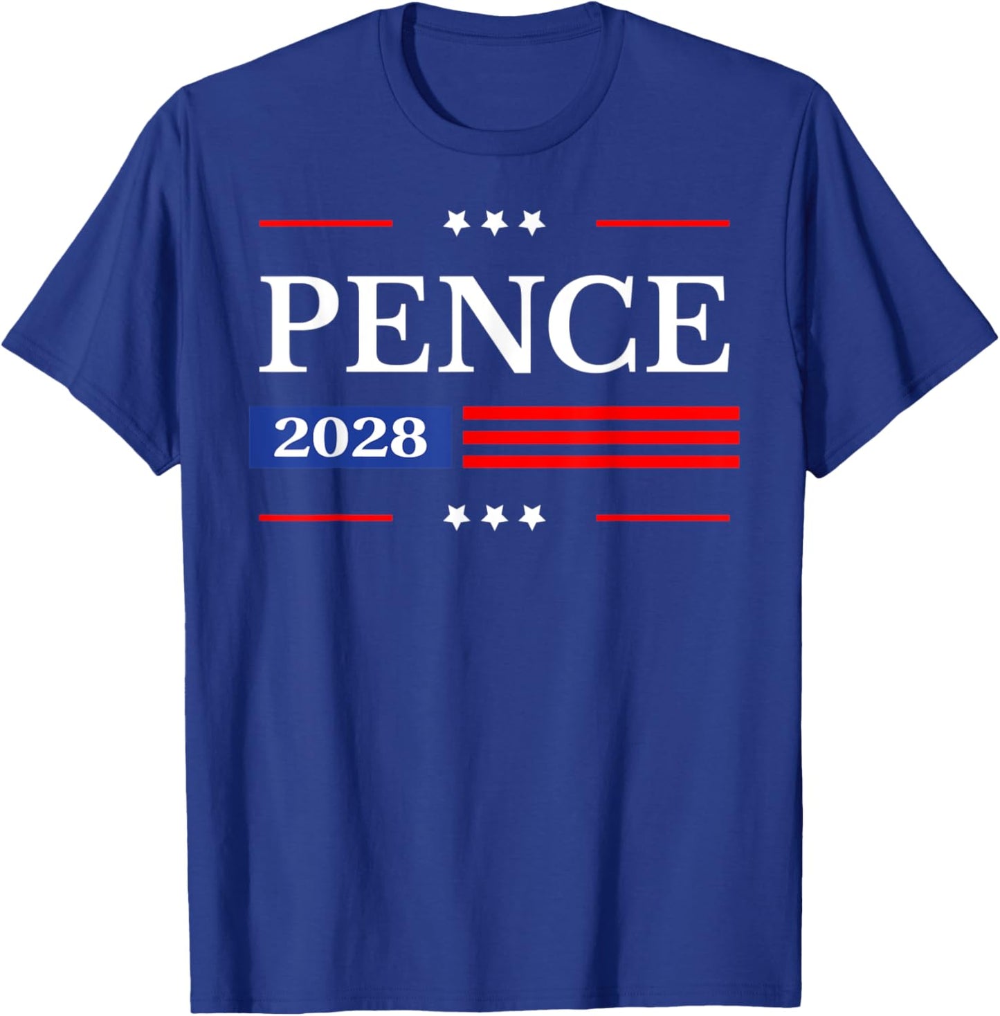 Mike Pence 2028 President American Flag USA America Patriot T-Shirt - T-Shirt | Royal