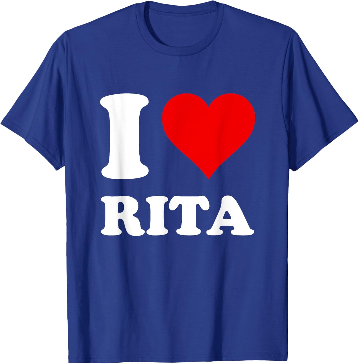 Red Heart I Love Rita T-Shirt - T-Shirt | Royal