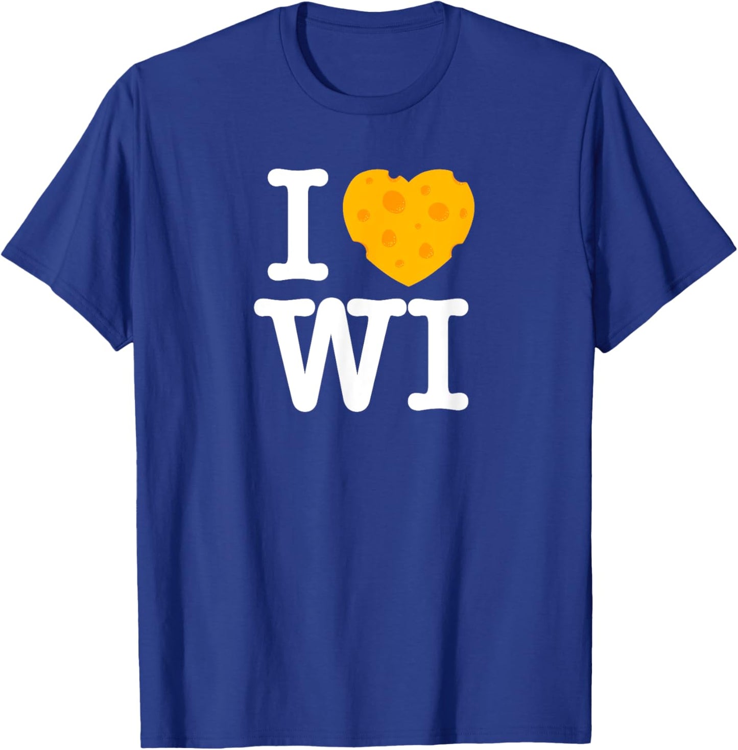 I Love Wisconsin - Cheese Heart WI T-Shirt - T-Shirt | Royal