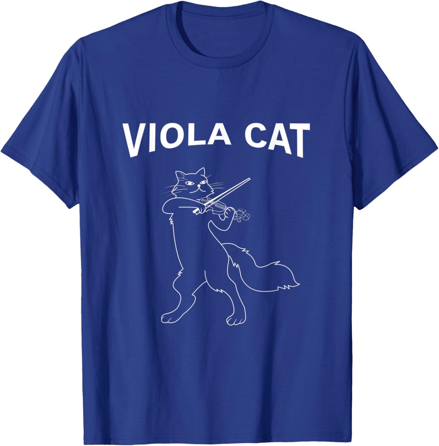 Line Art Cat With Violin T-Shirt - T-Shirt | Royal