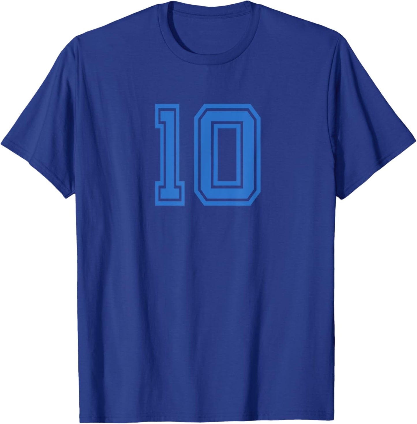 Number #10 Blue Favorite Number T-Shirt - T-Shirt | Royal