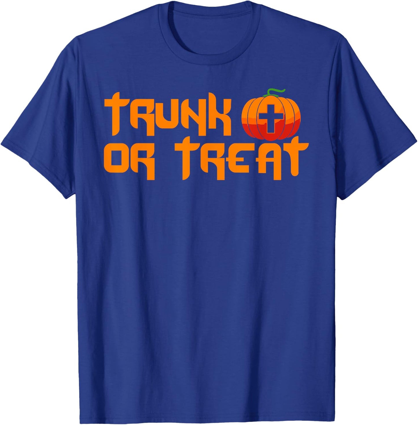 Trunk Or Treat Halloween Costume Christian Pumpkin Church T-Shirt - T-Shirt | Royal