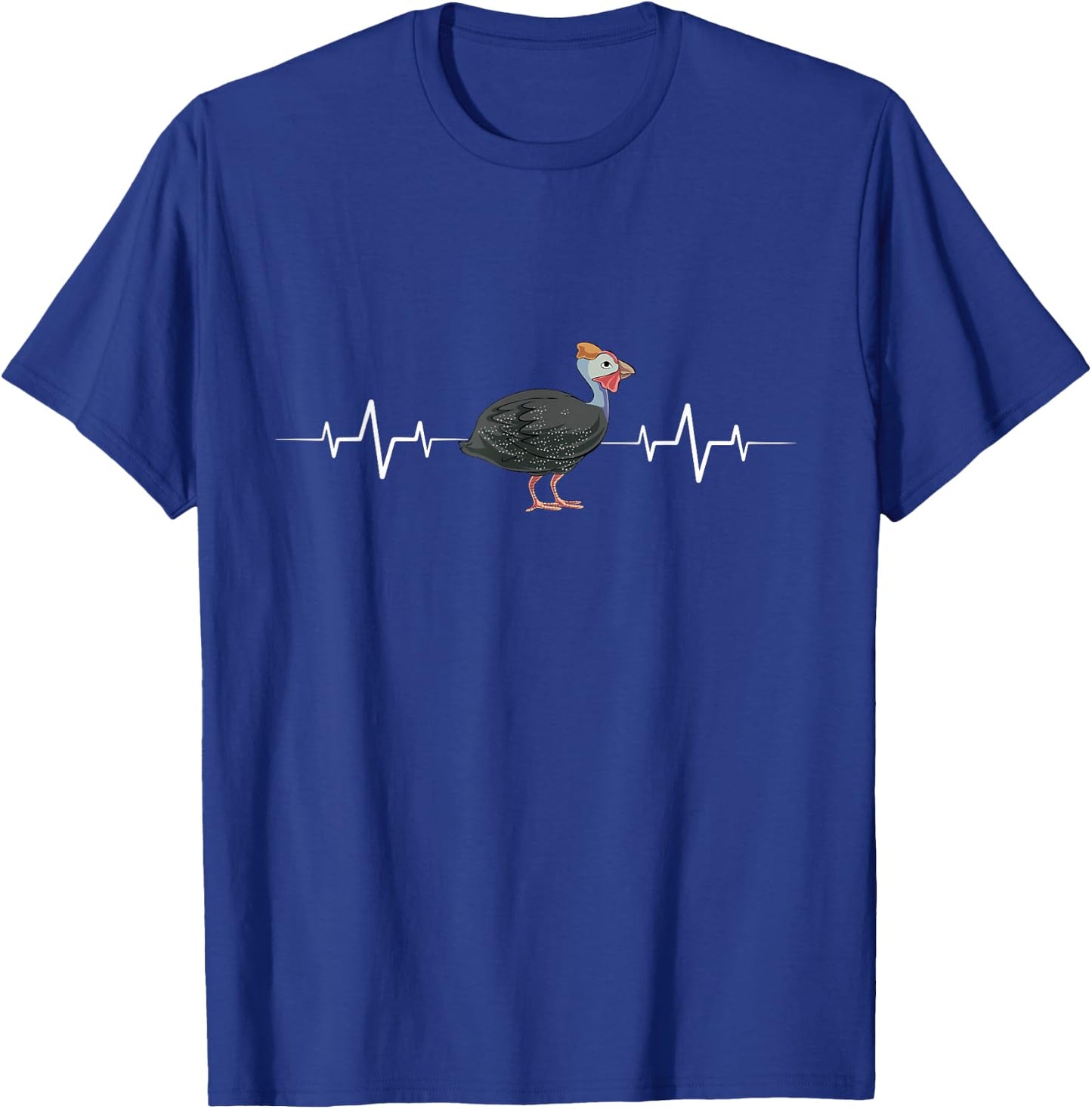 Guinea Fowl Heartbeat T-Shirt - T-Shirt | Royal
