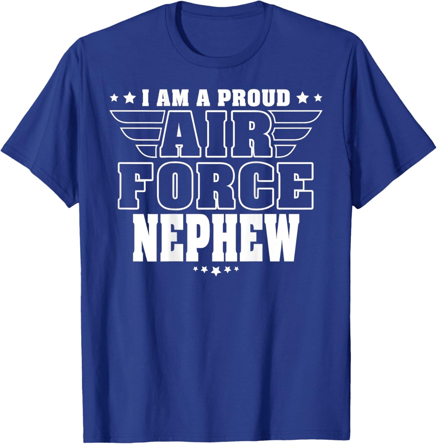 Proud Air Force Nephew Patriotic Pride Military Family Kids Men T-Shirt - T-Shirt | Royal
