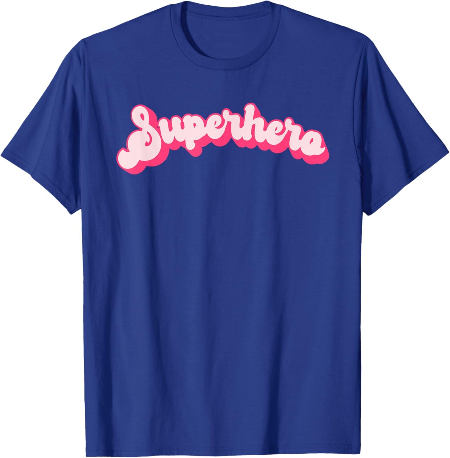 Superhero - Cute Pink Vintage Retro Halloween Super Hero T-Shirt - T-Shirt | Royal