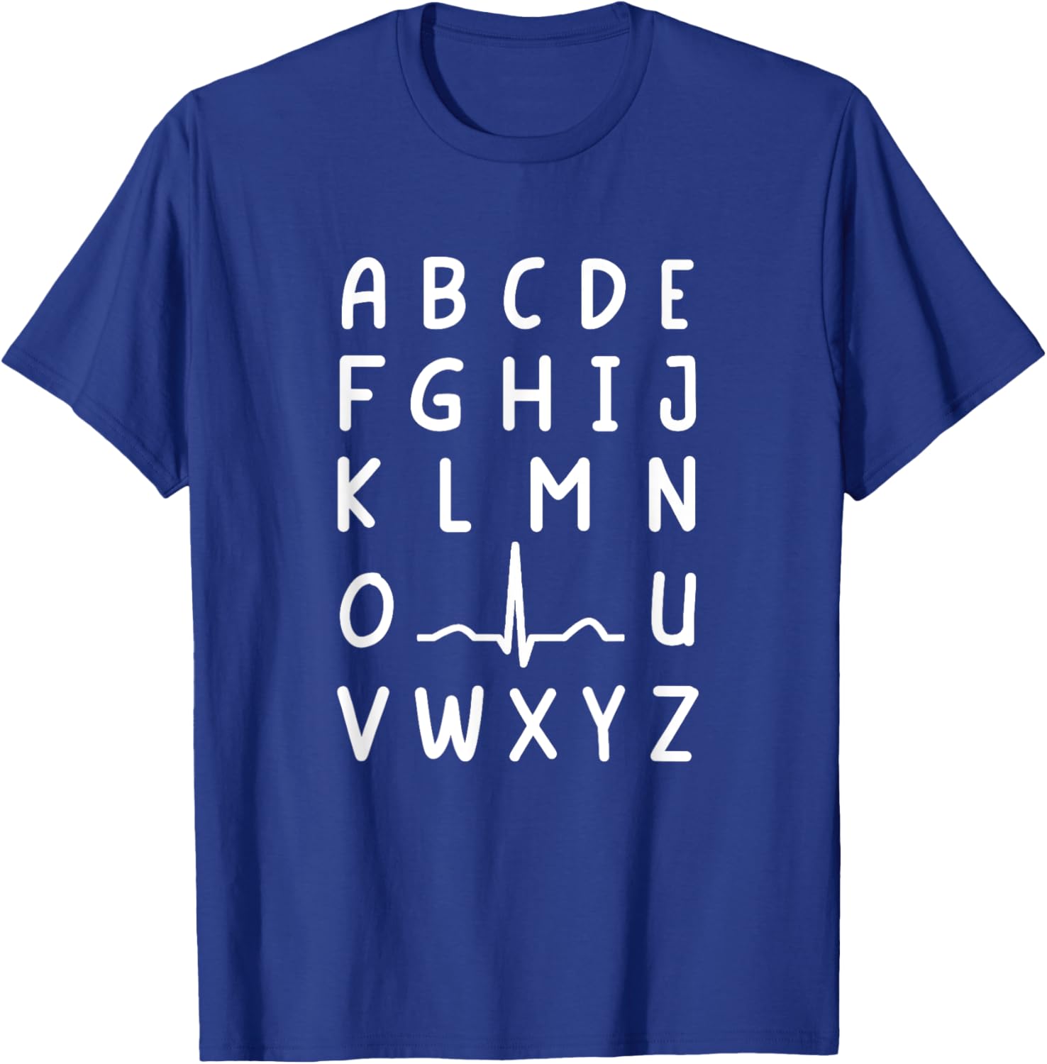 Nurse PQRST Nursing Student Ekg Alphabet Funny Nurse T-Shirt - T-Shirt | Royal