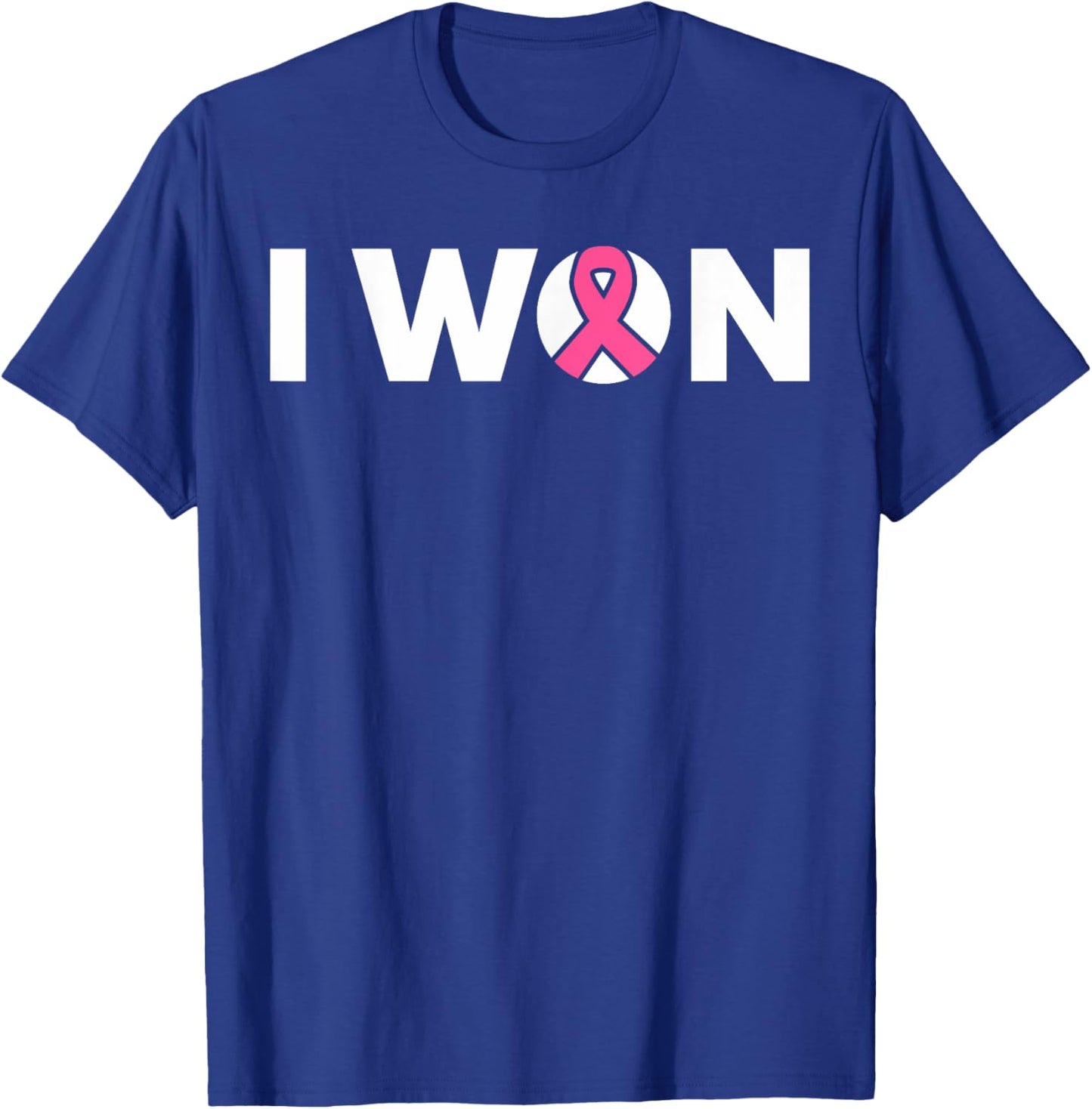 Breast Cancer Awareness Month Cute Retro I Won Pink October T-Shirt - T-Shirt | Royal